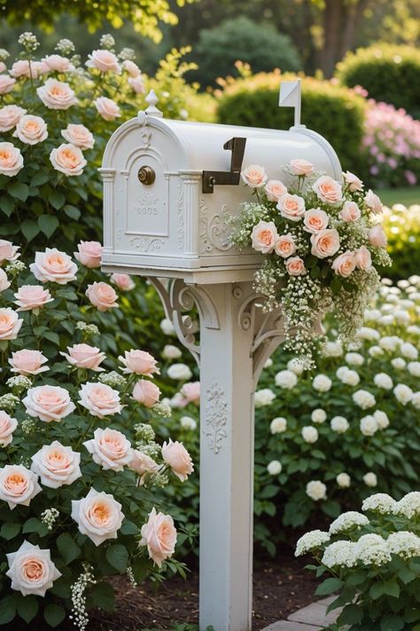 Transform Your Garden in 7 Days  Easy Steps for Beginners Top 10 Gardening Hacks Every Gardener Cottage Mailbox Ideas, Mailboxes Ideas Curb Appeal, Cute Mailbox Ideas, Farmhouse Mailbox Ideas, Mailbox Aesthetic, Cement Diy Garden, Creative Mailbox Ideas, Small Home Garden, Mailbox Flower Bed Ideas