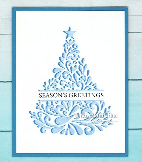 Gina K Sparkle And Shine Cards, Holiday Cards Design, Blue And Silver Handmade Christmas Cards, Gina K Christmas Cards 2022, Snowflake Stencil Cards, Blue Christmas Cards, Xmas Cards Handmade, Cricket Designs, Cricut Christmas Cards