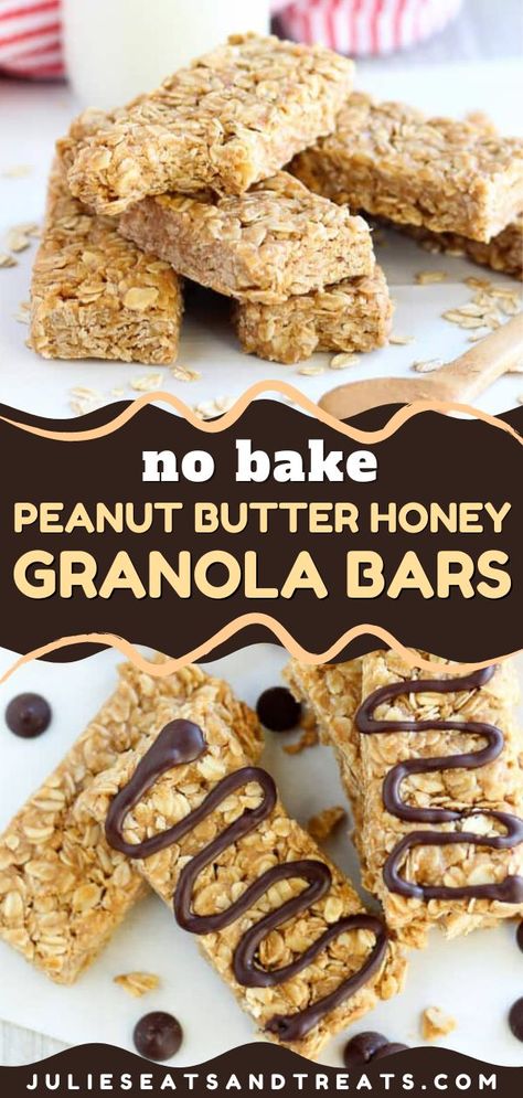 These Peanut Butter Honey No Bake Granola Bars are the perfect back to school recipe for kids! Flavored with peanut butter and sweetened with honey, this back to school recipe idea is one of the best! Baked Granola Recipe, Peanut Butter Granola Bar Recipe, Granola Dessert, Bake Granola Bars, No Bake Granola, Peanut Butter Granola Bars, Homemade Granola Bars Healthy, Easy Granola Bars, No Bake Granola Bars