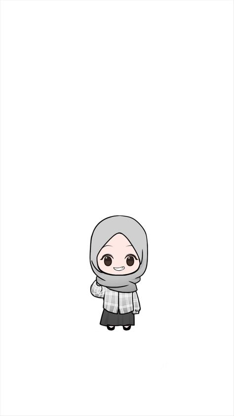 Muslimah Cartoon Art Cute, Sibil Cartoon Wallpaper, Cartoon Muslimah, Muslim Cartoon, Hijab Drawing, Islamic Cartoon, Anime Muslim, Hijab Cartoon, Cute Cartoon Images