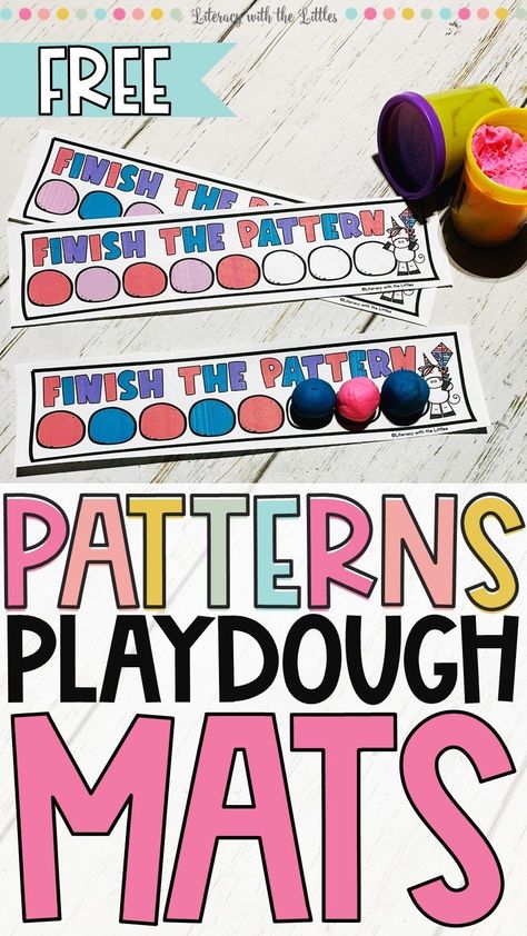 Practicing patterns? This play dough set has two different types of mats included: finish the pattern and make your own pattern. The "finish the pattern" mats are designed for children to practice recognizing a completing the patterns. The "make a pattern" mats allow children to create their own pattern. Beginners will probably start with simple AB patterns, but these blank mats allow for more complex patterns if the child is ready for them. Ab Pattern Activities, Photo Frame Heart, Preschool Patterns, Ab Patterns, Abc Patterns, Valentine Candy Hearts, Valentines Frames, Pattern Activities, Classroom Centers