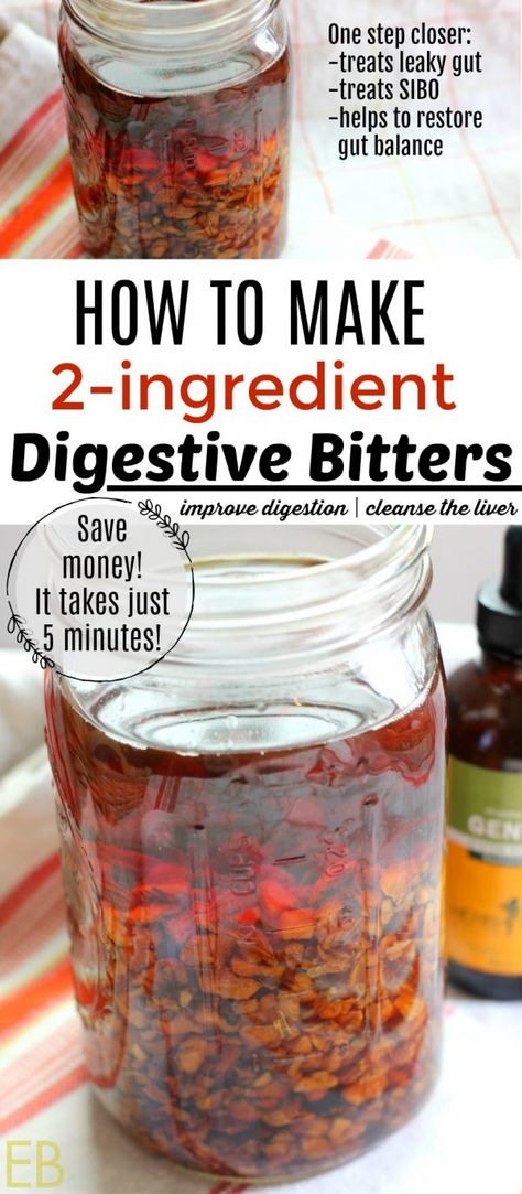 How to Make 2-Ingredient Digestive Bitters - Eat Beautiful Digestive Bitters, Detox Your Liver, Detox Diet Plan, Jillian Michaels, Herbal Tinctures, Liver Detox, Healthy Liver, Natural Detox, The Liver