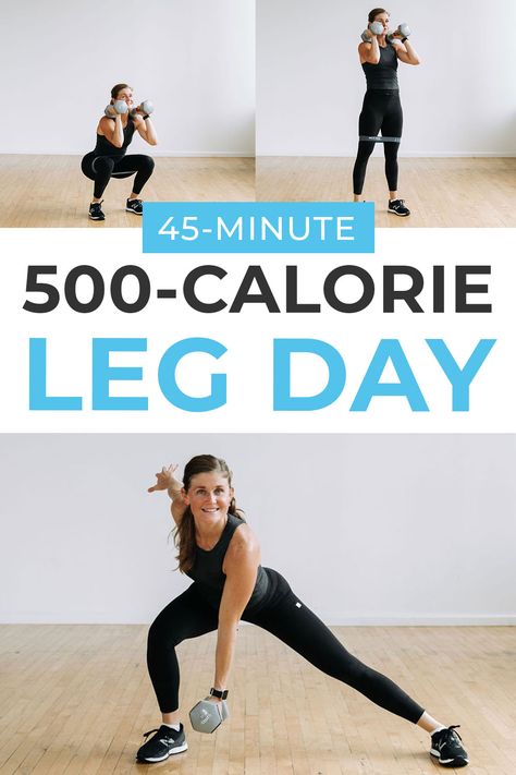 High Calorie Burning Exercises, Advanced Lower Body Workout, 500 Calorie Workout, Lower Body Strength Workout, Lower Body Workout For Women, Leg Strength Workout, Strength Building Workouts, Dumbbell Leg Workout, Body Strength Workout