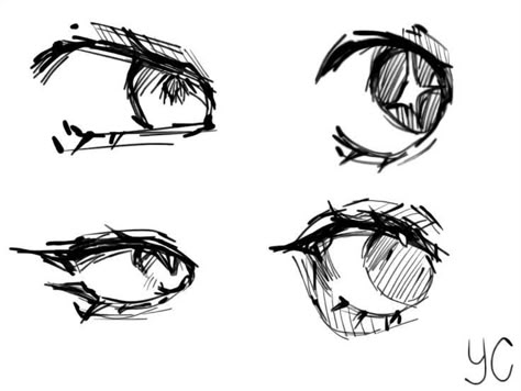 Eye Sheet Drawing, Beating Up Pose Reference, Eye Art Styles Drawing, Feminine Eyes Drawing, Round Eyes Drawing, Eyes Styles Drawing, Eye Inspo Drawing, Different Eye Shapes Drawing, Drawing Reference Eyes