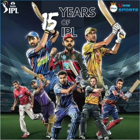 💥The Indian Premier League (IPL) has completed its 15 years💥 Sports Day Poster, Ipl Live, Indian Premier League, Kolkata Knight Riders, Chennai Super Kings, Joker Art, Sports Day, Cricket Team, Mp3 Song