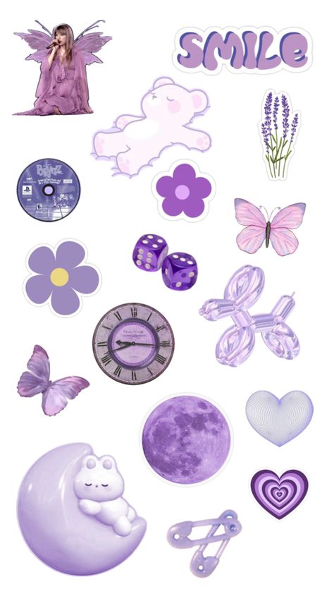 Purple Stickers Aesthetic, Stickers Purple Aesthetic, Y2k Stickers Aesthetic, Purple Aesthetic Stickers, Png Packs, Instagram Scrapbook, Purple Stickers, Purple Collage, Frames Design Graphic