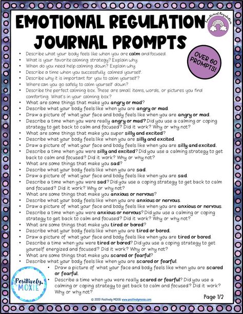 Emotional Regulation Journal Prompts, Emotional Regulation For Teens, Teen Journal Prompts, Kids Journal Prompts, Emotional Regulation Activities, Journal Prompts For Kids, Emotionally Intelligent, Relationship Therapy, Passion Planner