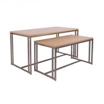 This is a table prop that can serve as a fixture as well. It can hold and display merchandise, typically they display shirts or pants. This prop would be placed right beside my other table prop so that customers will have more options to observe while shopping. This prop would be placed facing the walkway as well. Display Tables, Dark Brown Top, Stackable Tables, Retail Store Display, Pull Out Shelves, Nesting Table, Store Fixtures, Large Table, Table Dimensions