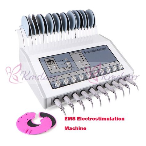 EMS Electrostimulation body slimming machine with 22 pads( 20 pieces for body and 2 pieces for breast enhancement) Body Skin Tightening, Electric Muscle Stimulator, Micro Needling, Derma Pen, Micro Needle, Massage Machine, Muscle Stimulator, Help Losing Weight, Body Pain