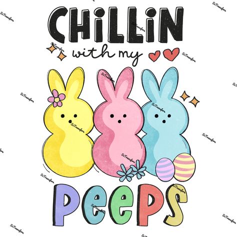 Chillin With My Peeps, Peeps Easter, Paper Clothes, Easter Sublimation, Easter Peeps, Sublimation Mugs, Easter Design, Sublimation Paper, Image Transfer