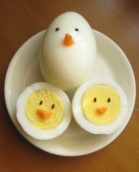 Healthy Easter Treats, Fun Easter Treats, Hard Boiled Egg Recipes, Making Hard Boiled Eggs, Healthy Easter, Easter Snacks, Easy Christmas Treats, Decorações Com Comidas, Halloween Snacks