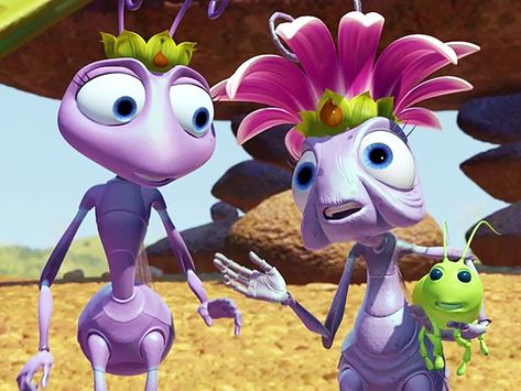 From Pixar’s A Bug’s Life (1998) Bugs Life Characters, Disney Stills, Princess Ideas, A Bugs Life, Movies Family, Life Movie, Bugs Life, Disney Pixar Movies, A Bug's Life