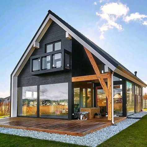 I Love Woodworking: 130 Times Woodworking Enthusiasts Took Their Projects To Another Level And Shared The Results In This Instagram Account Modern Barn House, Container House Plans, Casa Container, Modern Farmhouse Exterior, Barn Style House, Modern Barn, Farmhouse Exterior, Barn House Plans, Tiny House Plans