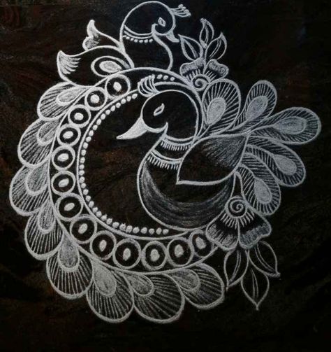 Easy Rangoli Designs Videos, Very Easy Rangoli Designs, Rangoli Designs Photos, Rangoli Designs Simple Diwali, Rangoli Simple, Rangoli Side Designs, Simple Flower Design, Rangoli Designs Latest, Simple Rangoli Designs Images