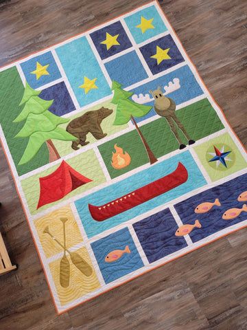 Tent Quilt Block, Camping Quilt Ideas, Camping Quilt Pattern, Outdoorsy Quilt, Cowboy Quilts, Camping Quilts, Camp Quilt, Quilt Racks, Nature Quilt