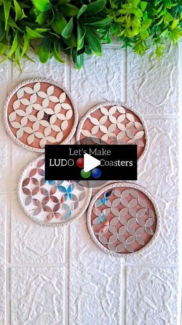 Krafty Kinni on Instagram: "DIY LUDO Lippan Art Coasters  Mirrors:- @crystalindia (Amazing Quality of mirrors) Clay:- Fevicryl Mouldit  Wall Putty:- @asianpaints   Material Required 👇  - 4inch MDF 4mm thickness - Fevicryl Mouldit  - Mirrors - Acrylic Wall Putty  - Fevicol - Water - Acrylic Colours  - Sponge  #diy #coaster #diycoasters #lippanart #lippanartwork #diylippanart #hobbyideasindia #keepcreating #artistoninstagram #mdfcoasters #mirrorwork #kraftykinni  [Lippan Art, Lippan Art Coasters, DIY, DIY lippan art, Lippan Art Work, Ludo Coasters, DIY lippan art Coasters, DIY tutorial]  Kaisi lagi LUDO theme Coasters???🔴🟡🟢🔵" Mirror Work Coasters, Lippan Art Tutorial, Diy Lippan Art, Lippan Art Mirror Video, Lippan Art Work, Lippan Art Tea Coasters, Lippan Art Mirror Wall Hanging Square, Lippan Art With Mirror In Center, Painted Mirror Art