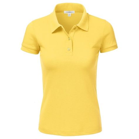 JJ Perfection Women's Classic 3-Button Short Sleeve Golf Polo Shirt ($8.99) ❤ liked on Polyvore featuring tops, yellow top, short sleeve shirts, short-sleeve shirt, polo shirts and three button shirt Guys Outfits, Try Guys, Tops Short Sleeve, Yellow Shirt, Yellow Shirts, Yellow Top, Golf Polo Shirts, Golf Polo, Button Shirt