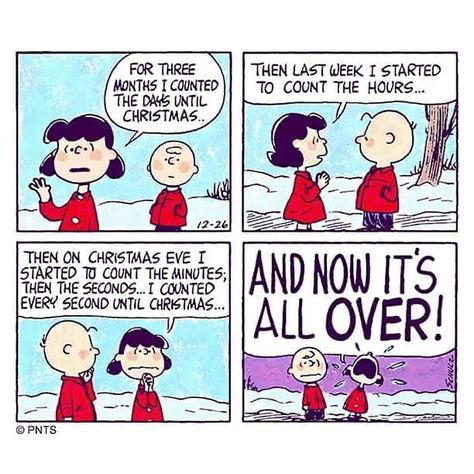 Christmas Comic Strip, Snoopy Happy New Year, Lucy Charlie Brown, Charlie Brown Comics, Peanuts Wallpaper, Snoopy Collectibles, Peanuts Charlie Brown Snoopy, Snoopy Comics, Christmas Comics