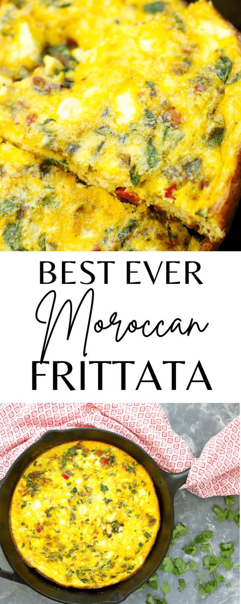 an egg frittata Fatata Eggs, Egg Fattah Recipe, Breakfast Ideas From Around The World, Senegal Recipes, Moroccan Vegan, Morocco Recipes, Mediterranean Frittata, Atkins Breakfast, Egg Frittata Recipes