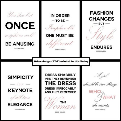 Dress shabbily and they remember the dress by FabulousLittleParty Blush Pink Decor, Chanel Decor, Chanel Quotes, Coco Chanel Quotes, Bar Signage, Chanel Party, Fashion Wall Decor, Fabulous Quotes, Mimosa Bar Sign