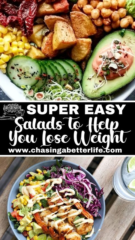 We've got 10 incredibly delicious salads that will help you to lose weight! #healthyrecipes #healthyeating #healthysalads #weightloss #weightlossrecipes Low Calorie Salads Healthy, Loss Weight Salads, Losing Weight With Salads, Low Calorie Salads, Veggie Salad Recipes, Low Calorie Salad, Salad Diet, Power Salad, Calorie Meal Plan