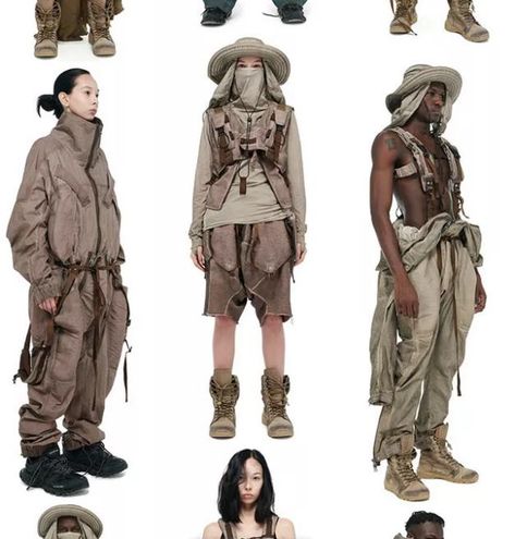 Dystopian Aesthetic Fashion, Apocolypse Hairstyle, Dystopian Winter Outfit, Dystopia Core Fashion, Avant Apocalypse Aesthetic, Ecopunk Fashion, Avant Apocalypse Fashion, Post Apocalyptic Outfit Male, Futuristic Explorer