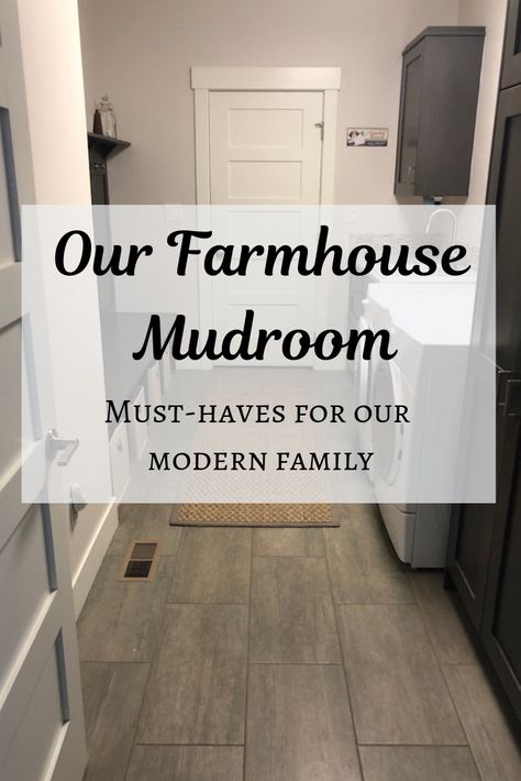 Farm Mudroom Farmhouse, Mud Room Designs Farmhouse, Mudroom Rugs Entryway, Mud Room Rugs, Homestead Mudroom, Farmhouse Mudroom Laundry Room Ideas, Family Mudroom, Farmhouse Mud Room, Modern Farmhouse Mudroom