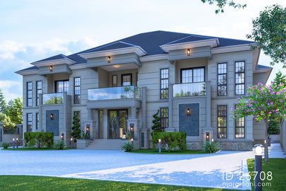 6 Bedroom House Plans, Emporio Architect, Double Storey House, Villa Bali, Classical House, Rustic House Plans, Mansion House, Mansion Designs, Beach House Plans