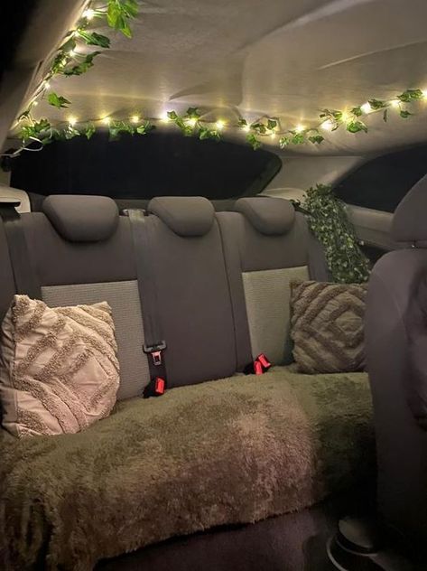 Aesthetic Car Inside: Car interior decor Dream rooms Dream room Car interior diy Room decor Bedroom makeover Aesthetic Car Inside, Short Sofa, Car Inside, Car Interior Diy, Moss Rug, Inside Car, Car Deco, Aesthetic Car, Sleepover Ideas