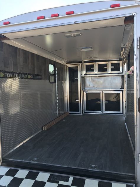 Enclosed Trailer Ideas, Cargo Ideas, Trailer Modifications, Moto Trailer, Converted Cargo Trailer, Hunting Trailer, Utv Trailers, Race Trailer, Enclosed Trailer Camper