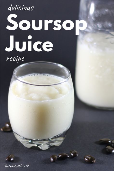 Soursop Drink Recipe, Unique Juice Recipe, Soursop Recipes, Soursop Juice Recipe, Jamaican Drinks, Caribbean Drinks, Trinidad Recipes, Drink Recipes Nonalcoholic, Smoothie Drink Recipes