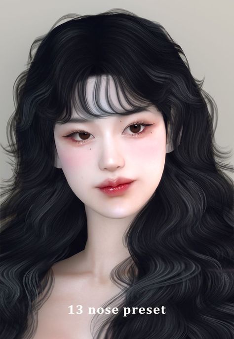 Sims 4 Asian Makeup, Asian Hair Sims 4, Euno Sims, Sims 4 Cc Eyes, Mod Hair, The Sims 4 Skin, Makeup Cc, Free Sims 4, Sims 4 Cc Makeup