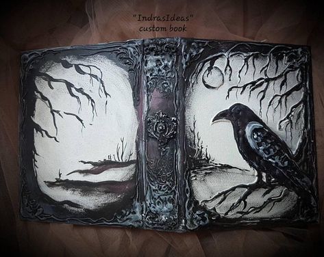 Altered Notebooks, Altered Objects, Copic Colors, Book Magic, Crow Books, Halloween Potion Bottles, Dragon Eyes, Halloween Potions, Black Raven