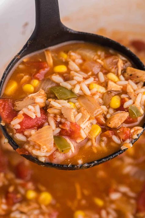 Chicken Rice Beans Crockpot, Crockpot Chicken Tortilla Soup With Rice, Mexican Chicken And Rice Soup Crockpot, Southwest Chicken Rice Soup, Southwest Chicken And Rice Crockpot, Southwest Chicken And Rice Soup, Crockpot Rice Soup, Southwest Soup Chicken, Simply Delicious Recipes