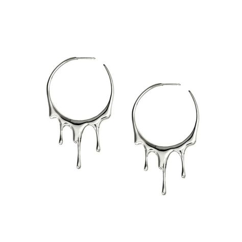 Dripping Circular M-2 Earrings Sterling Silver: Polished 92.5 Sterling Silver Approximately 48mm (1.8in) High and 34mm (1.3in) Wide Sold as a Pair with Silicone Earring Backs Viscosity describes a fluid's resistance to flow. As the flow of dripping-hot metal solidifies, its viscosity is so high that it no longer flows and its flow is stuck in time. The Dripping designs are, in their purest essence, these precious moments we have captured in time for you. These bold and sleek earrings are made of Silver Ear Climbers, Cleaning Kitchen, Apply Makeup, Ear Climber, Chemical Reactions, Sterling Silver Hoop Earrings, Sterling Silver Hoops, Cleaning Kit, Jewelry Case