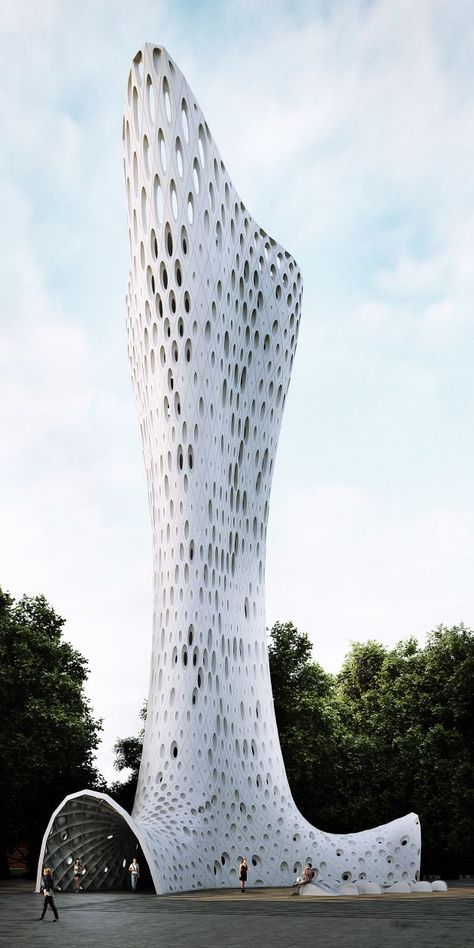 CGarchitect - Professional 3D Architectural Visualization User Community | Parametric Tower Parametric Architecture Concept, Architecture Concept Ideas, Parametric Tower, Modern Skyscrapers, Architecture Panel, Unusual Buildings, 3d Architectural Visualization, Parametric Architecture, Skyscraper Architecture