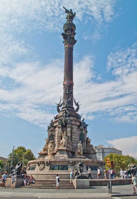 Columbus Monument, Barcelona. Monument of Columbus in Barcelona, Spain , #AFF, #Monument, #Columbus, #Spain, #Barcelona #ad Columbus Monument Barcelona, Barcelona Spain Travel, Logo Design Diy, Northern Spain, Barcelona Travel, Barcelona Spain, Spain Travel, Columbus, Travel Bucket List