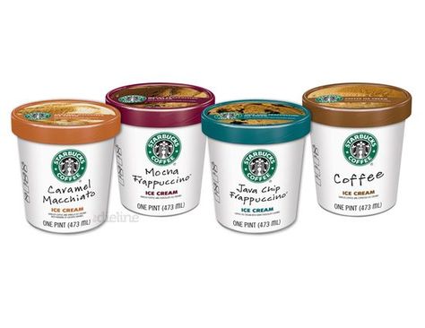 Starbucks Starbucks Ice Cream, Starbucks Locations, Ice Cream Drinks, Ice Cream Packaging, Premium Ice Cream, White Chocolate Mocha, Ice Cream Brands, Caramel Macchiato, Ice Cream Treats