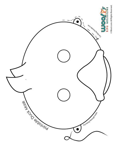 Easter Duckling Coloring Page Mask Printable | Woo! Jr. Kids Activities Sequence Activities, Mask Coloring Page, Animal Mask Templates, Cat Face Drawing, Printable Animal Masks, Duck Mask, Mask Template Printable, Animal Masks For Kids, Make Way For Ducklings