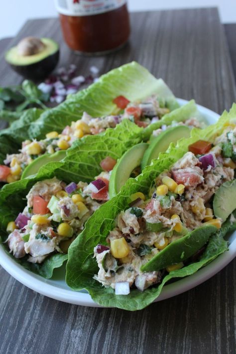 Mexican Tuna Salad, Tuna Salad Lettuce Wraps, Tuna Salad Lettuce, Mexican Tuna, Wraps Recipes Healthy, Healthy Tuna Salad, Salad Lettuce, Nature House, Lettuce Wrap Recipes