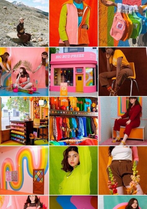 Bright Instagram Feed Ideas, Bright Instagram Aesthetic, Maximalist Instagram Feed, Depop Aesthetic Feed, Indie Instagram Feed, Instagram Aesthetic Colorful, Bright Instagram Feed, Colorful Instagram Feed, Look At This Photograph