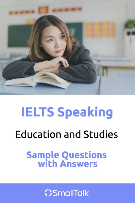 Want to conquer the IELTS Speaking Exam? 💫We've curated a comprehensive set of sample questions and answers specifically on the topic of Education and Studies 📖 Head over to our blog for detailed insights on IELTS speaking parts 1, 2, and 3. With resources by SmallTalk2Me, IELTS practice, preparation and mastering the English speaking exam has never been this seamless. Ready to soar high in your IELTS scores and unlock your English fluency? Join SmallTalk2Me now! Ielts Speaking Topic With Answer, Ielts Speaking Topics, Ielts Speaking Part 1, Speaking Topics, Speaking Test, English Fluency, Ielts Tips, Ielts Speaking, English Speaking Skills