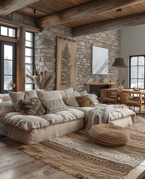 Montana House, Dream House Interior, A Living Room, Farmhouse Living, Dream House Decor, Country Farmhouse, House 2, Dream Home Design, Living Room Inspiration