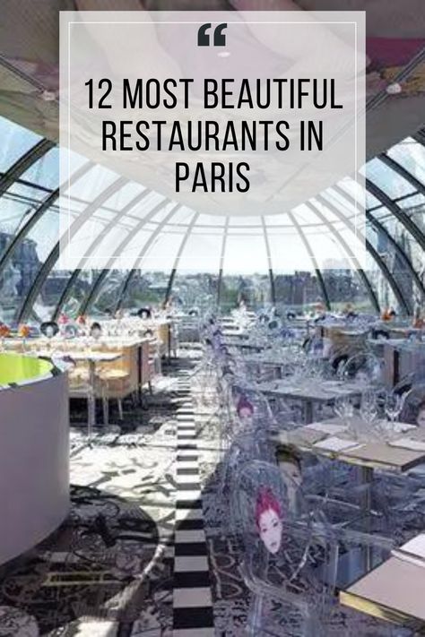 Explore the 12 most beautiful and pretty restaurants in Paris! From elegant bistros to charming cafes, discover dining spots with stunning decor and delicious food. Immerse yourself in the enchanting ambiance of these Parisian eateries. Click the link for more details and start planning your next dining experience in the City of Light! Most Beautiful Restaurants In Paris, Dining In Paris, Paris Bistro Aesthetic, Paris Aesthetic Cafe, Paris Restaurant Aesthetic, Pretty Restaurants, Places To Eat In Paris, Most Beautiful Restaurants, Paris Trip Planning