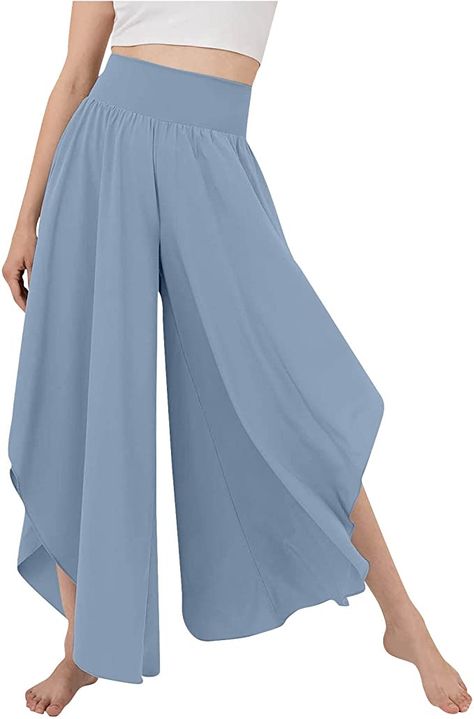 Amazon.com: Women Flowy Ruffle Wide Leg Pants High Waisted Elastic Waistband Palazzo Pants Flare Yoga Pants with Back Pocket Soft Pilates Pants Quick Dry Dance Pants Boho Beach Pants Plus Size Comfy Lounge Pants : Clothing, Shoes & Jewelry Flowy Outfit, Wide Leg Pants High Waisted, Comfy Lounge Pants, Pants Boho, Flare Yoga Pants, Comfy Lounge, Senior Project, Pants High Waisted, Dance Pants