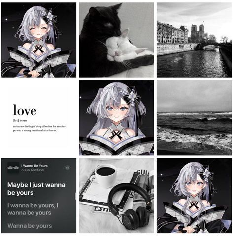 #vestiazeta #hololiveid #vtuber #moodboard #black Vtuber Moodboard, Mood Boards, Mood Board, Black