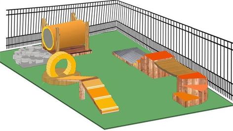 Love Wrangler's new plaza play space? 'Property Brothers' share how to create your own Backyard Dog Area, Dog Play Area, Puppy Playground, Hotel Pet, Cat Playground Outdoor, Dog Backyard, Dog Agility Course, Toxic Plants, Dog Kennel Cover