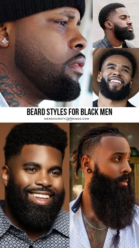 Beard Styles For Black Men, Black Beard Styles, Beard Styles Shape, Different Beard Styles, Black Men Beard Styles, Men Beards, Black Bob Hairstyles, Patchy Beard, Black Hairstyles With Weave