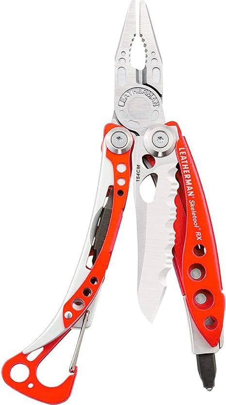 Leatherman Skeletool, Leatherman Tool, Multitool Edc, Serrated Knife, Glass Breaker, Best Build, Pocket Clip, Glass, Red