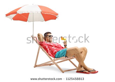 Tourist with a cocktail sitting in a deck chair with an umbrella isolated on white background Beach Chair Poses, Oc Poses, Summer Chairs, Sitting Pose Reference, Chair Drawing, Sitting Pose, Sitting Chair, Chair Pose, Sketchbook Drawings